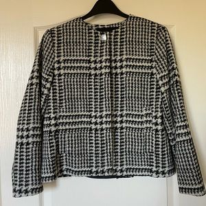 Zara black and white houndstooth jacket